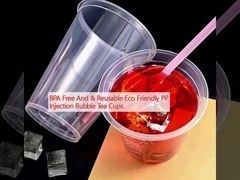 BPA Free And & Reusable Eco Friendly PP Injection Bubble Tea Cups