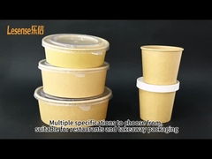 Noodle Durable Disposable Paper Food Containers Biodegradable Packaging