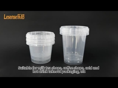 Customized Salad PP Plastic Cups With Handle With Carton Package