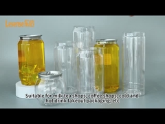 350ml 500ml PET Plastic Beverage Bottles With Pull Tab For Fruit Juice Milk Tea Coffee