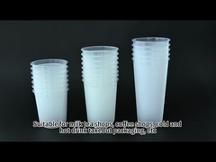 Transparent Disposable Plastic Cups With Lids Custom Logo For Takeaway Beverages