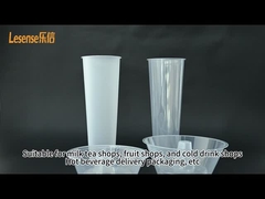 2 In 1 90mm Diameter PP Plastic Cups With Snack Tray OEM ODM Service 5000pcs