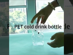 Hot-Selling 500ml Creative Bear Panda Shaped Plastic Drinks Container Milk Tea PET Juice Beverages C