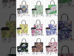  Floral Pattern White Paper Cup