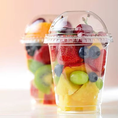 Coppe di plastica PET trasparenti usa e getta Bevande fredde Succo di caffè con coperchio