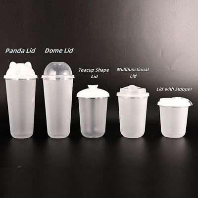 Custom Logo Printed U Shaped Plastic Cups 380ml 700ml With Carton Package