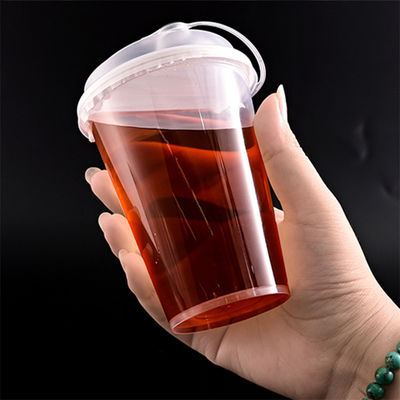 12oz Round Custom Clear Disposable Cups Plastic Water Cups For Takeaway