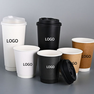 Eco Friendly Disposable Paper Cups With Lids For Coffee Milk Tea