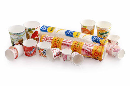 Biodegradable Single Wall Paper Cups For Takeaway Hot Cold Drinks