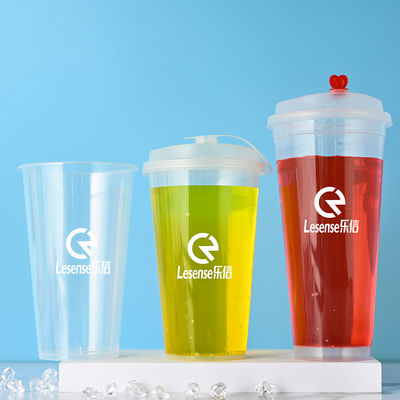 12oz 16oz 20oz Custom Plastic Cups For Party With Lid Logo Printing