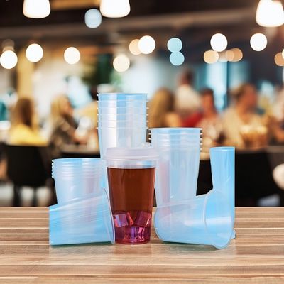 Custom Logo Disposable PP Plastic Cups Heat and Cold Resistant CMYK and Foil Printing Options