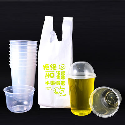 Eco Friendly PP U Shaped Plastic Cups Milkshake Cup For Tea Coffee Food And Drink