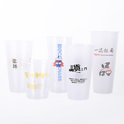 BPA Free Reusable Eco Friendly PP Injection Bubble Tea Coffee Cups