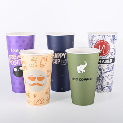 PE Coating Recyclable Single Wall Paper Cups With OEM ODM Service