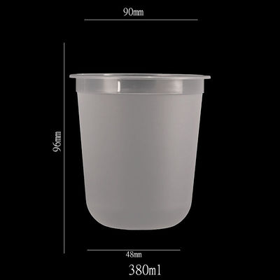 Takeaway Frosted Clear Cups With Lids Plastic Dessert Cups Cold Drink
