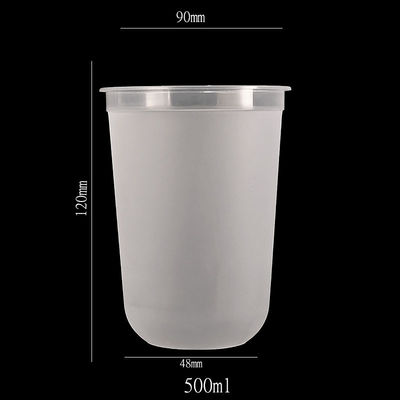 Takeaway Frosted Clear Cups With Lids Plastic Dessert Cups Cold Drink