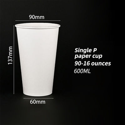Paperboard Leakproof Custom Printed Paper Cups 12oz Single Wall Paper Cup