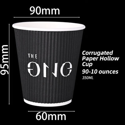 Customizable Durable 12oz Ripple Paper Cups With Carton Package