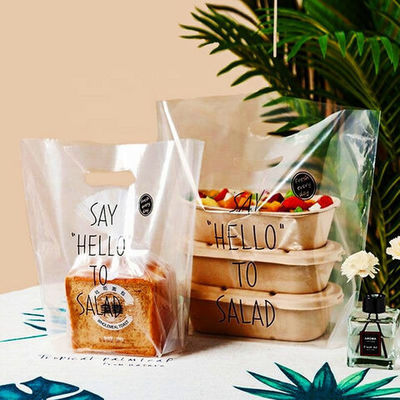 Portable Sustainable Food Takeaway Plastic Bags Restaurants Catering Services Logo