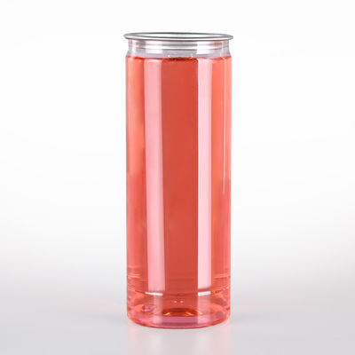 500ml 700ml PET Plastic Beverage Bottles With Pull Ring Seal Shrink Film Label