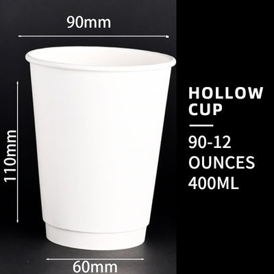 Food Grade PE Coating Double Wall Paper Cups For Hot Drinks Christmas Parties