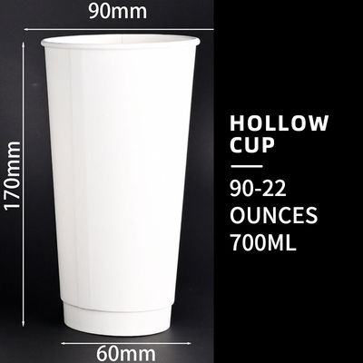 Food Grade PE Coating Double Wall Paper Cups For Hot Drinks Christmas Parties