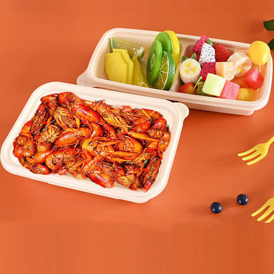 Hot Food Bio Degradable Food Packaging Plant Based With UV Coating