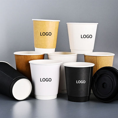 Biodegradable Double Wall Compostable Coffee Cups 500ml Waterproof