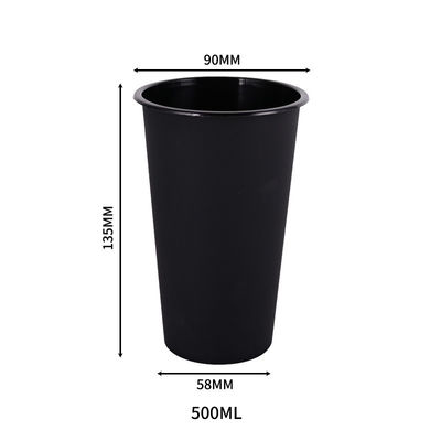 98mm Diameter PP Plastic Cups With Lids For Cold Drink Coffee Juice Bubble Milk Tea