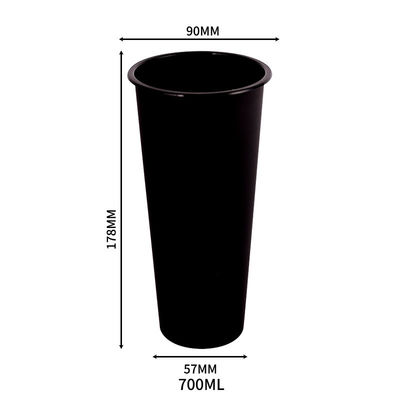 98mm Diameter PP Plastic Cups With Lids For Cold Drink Coffee Juice Bubble Milk Tea
