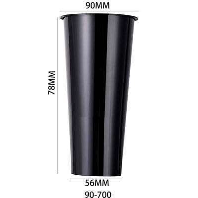 98mm Diameter PP Plastic Cups With Lids For Cold Drink Coffee Juice Bubble Milk Tea