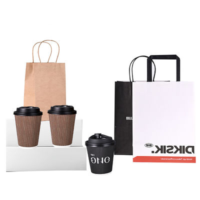 Lightweight Reusable Paper Take Out Bags Takeaway Delivery Bags Eco Friendly Lifestyle