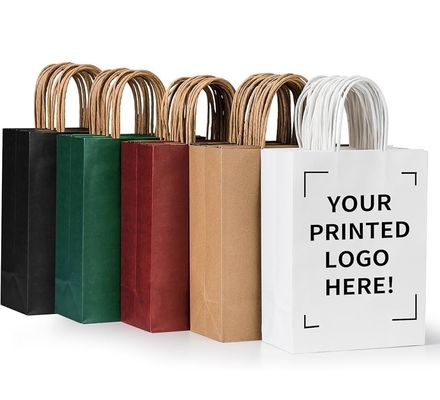Lightweight Reusable Paper Take Out Bags Takeaway Delivery Bags Eco Friendly Lifestyle