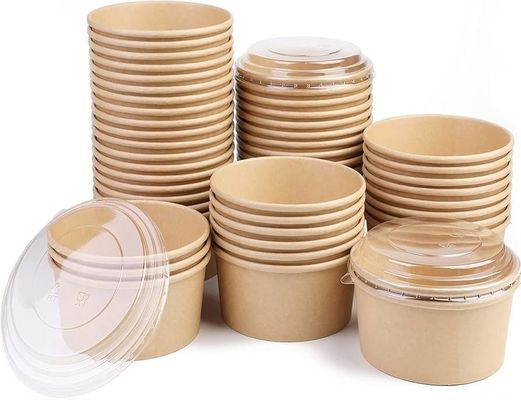 Noodle Durable Disposable Paper Food Containers Biodegradable Packaging
