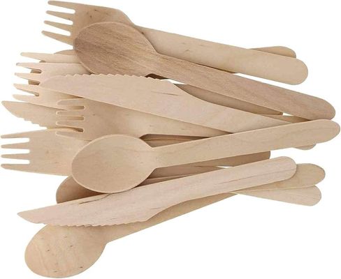 Custom Sustainable Disposable Compostable Wooden Cutlery With OEM ODM Service
