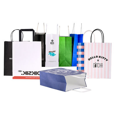 Biodegradable Takeaway Paper Bags Heavy Duty Retail Packaging