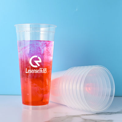 Disposable Hard Recyclable PP Plastic Cups Cold Beverage Cup For Juice Milk Tea