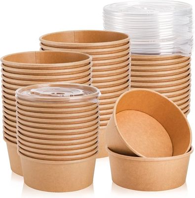 Salad Convenient Disposable Paper Food Containers For Celebrations Parties Promotions