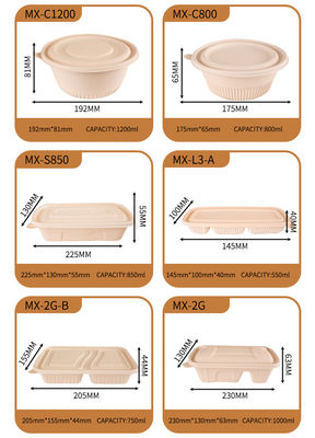 Food Grade Compostable Biodegradable Custom Packaging Biodegradable Salad Containers