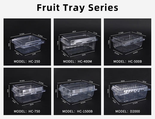 Transparent PET Salad Container Bowl with Lid Disposable Plastic Packaging