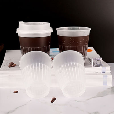 Eco Friendly Frosted PP Plastic Cups Heat Resistant Coffee Cup For Beverage Takeaway