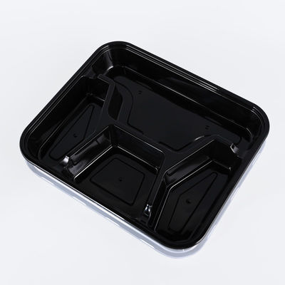 Rectangle Disposable Plastic Food Containers 0.5-1.5mm Thickness Microwave For Snack