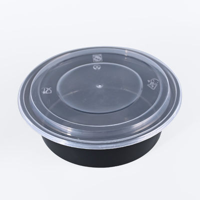 Round 16oz Microwave Safe Disposable PP Soup Container with Lid for Takeout