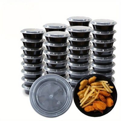 Un buon prezzo. Contenitore di zuppa di PP monouso a microonde rotondo da 16 oz con coperchio da asporto in linea