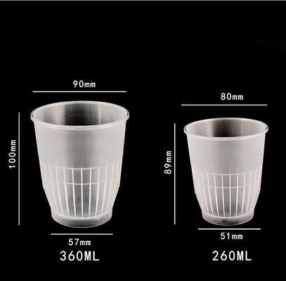 Heat Resistant Milk Tea PP Plastic Cups 80mm 90mm Diameter Durable