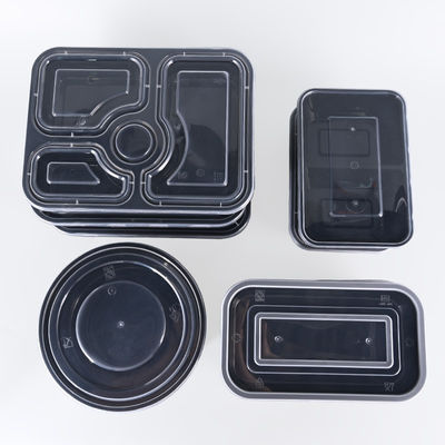 Rectangular 1000ml Microwavable Disposable PP Food Container with Lid