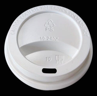 Disposable Eco Friendly Paper Cup Lids PS For Paper Coffee 74mm