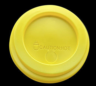 Disposable Eco Friendly Paper Cup Lids PS For Paper Coffee 74mm