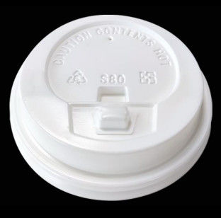76mm 80mm Disposable Cup Lids PS For Juice Tea OEM ODM Service