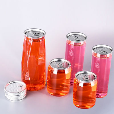 Customized Logo 200ml PET Plastic Beverage Bottles With Pull Tab Eco Friendly Durable